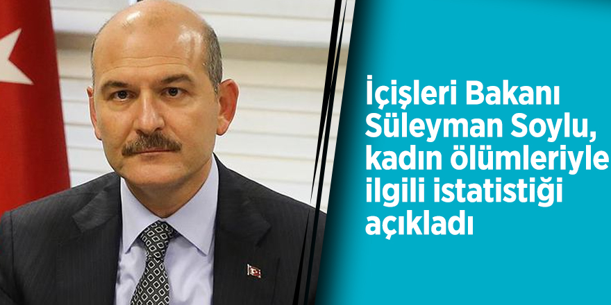 İçişleri Bakanı Soylu,  kadın ölümleriyle ilgili istatistiği açıkladı
