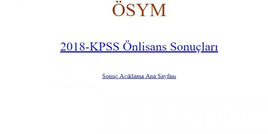 KPSS ön lisans cevap kağıtları erişime açıldı