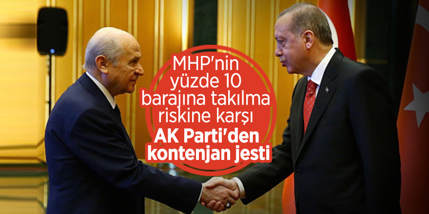 MHP'nin yüzde 10 barajına takılma riskine karşı AK Parti'den kontenjan jesti