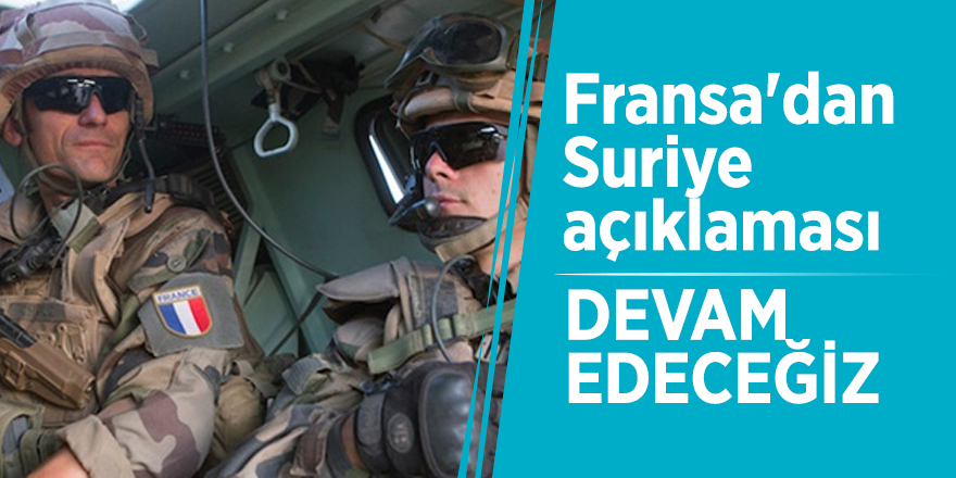 Fransa'dan Suriye açıklaması