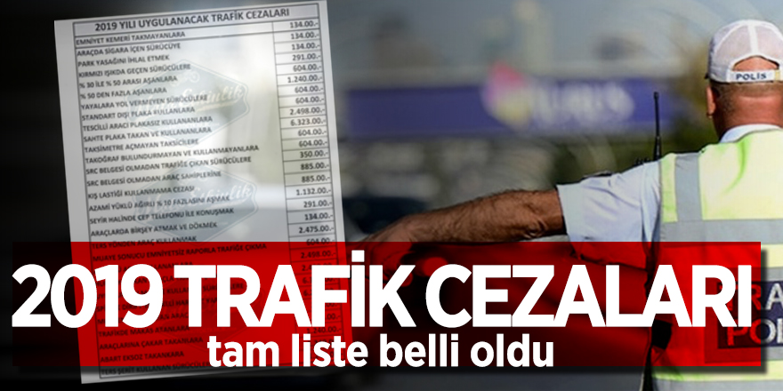 2019 Trafik Cezaları Ne Kadar?