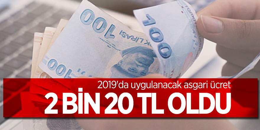 Asgari ücret belli oldu