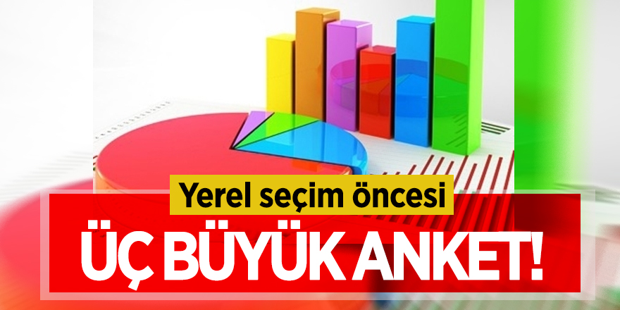 Yerel seçim öncesi üç büyük anket!