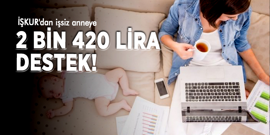 İŞKUR'dan işsiz anneye 2 bin 420 lira destek!