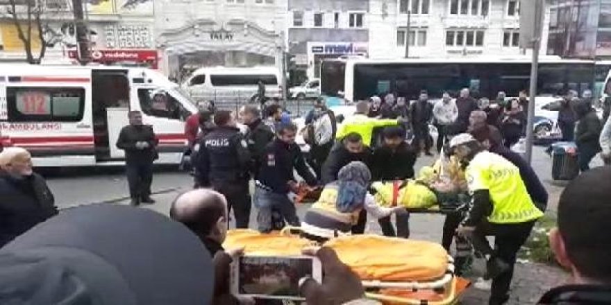 Beyazıt'ta özel halk otobüsü kaza yaptı! Çok sayıda yaralı var