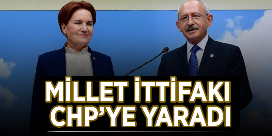 Millet ittifakı CHP’ye yaradı