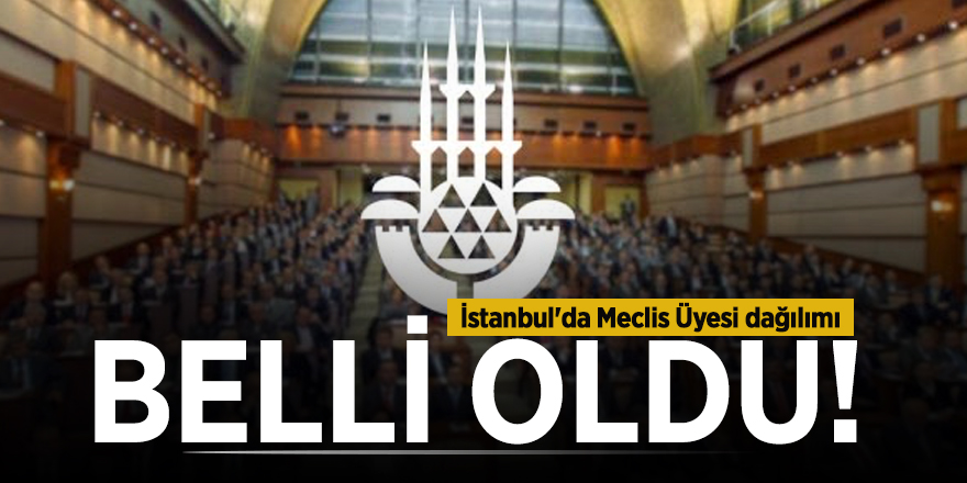 İstanbul'da Meclis Üyesi dağılımı belli oldu!