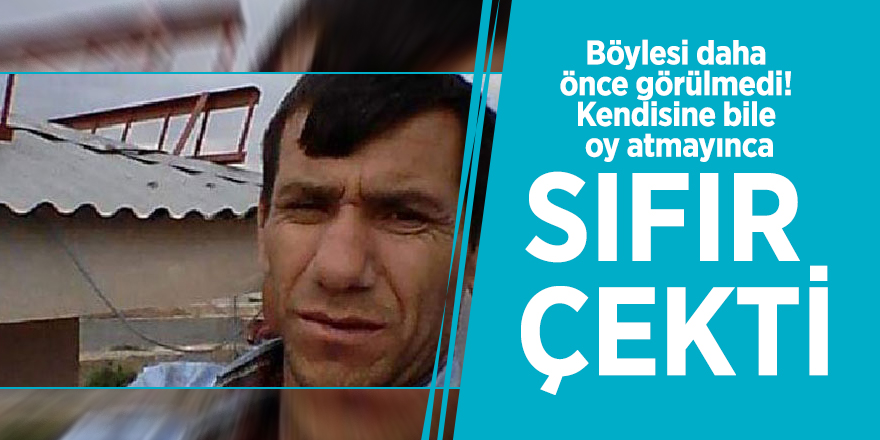 Böylesi daha önce görülmedi! Kendisine bile oy atmayınca sıfır çekti