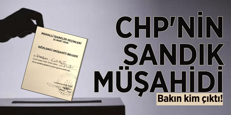 CHP'nin sandık müşahidi bakın kim çıktı!