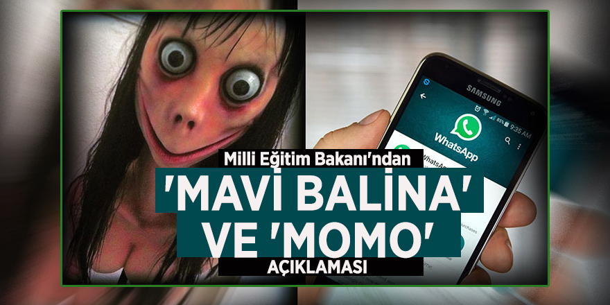 Milli Eğitim Bakanı'ndan 'Mavi Balina' ve 'Momo' açıklaması