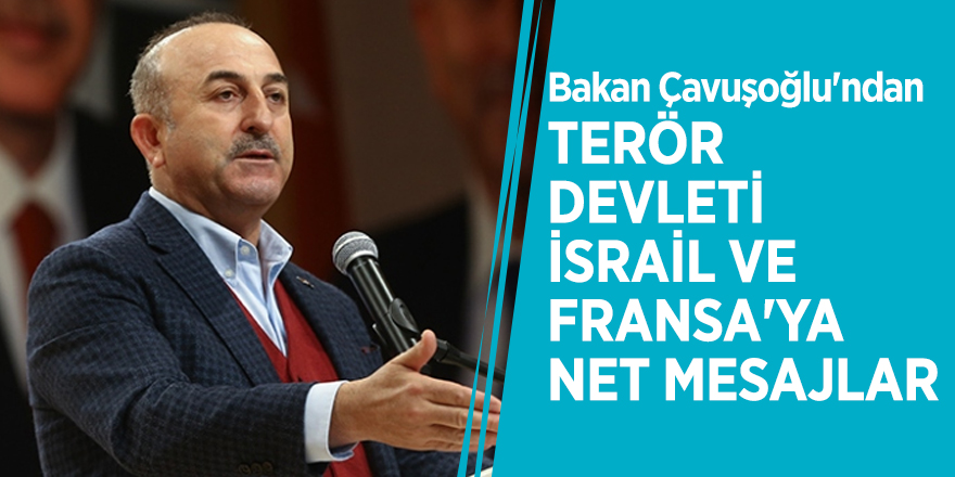 Bakan Çavuşoğlu'ndan terör devleti İsrail ve Fransa'ya net mesajlar