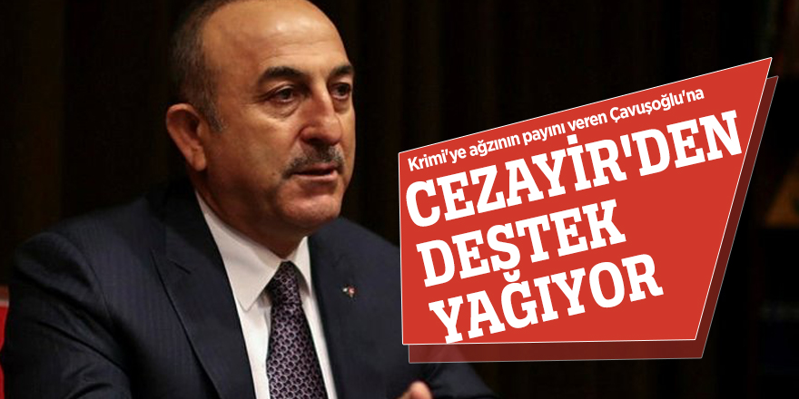 Krimi'ye ağzının payını veren Çavuşoğlu'na, Cezayir'den destek yağıyor