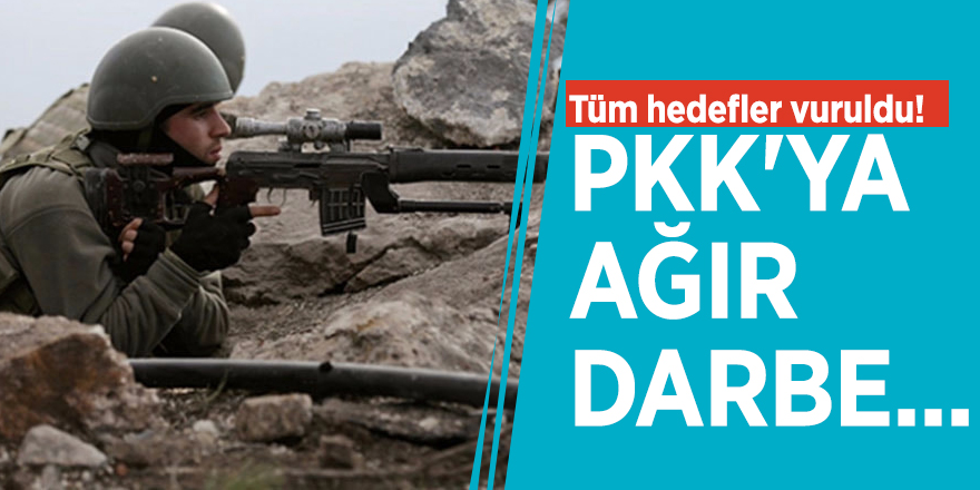 Tüm hedefler vuruldu! PKK'ya ağır darbe...