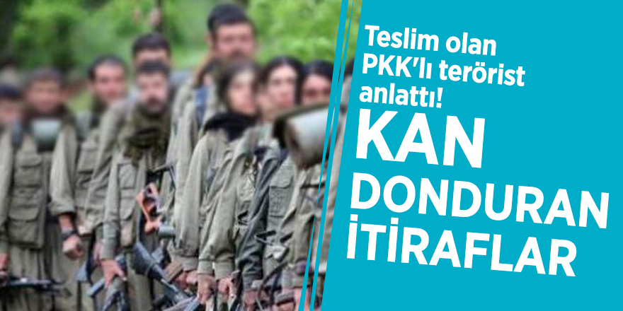 Teslim olan PKK'lı terörist anlattı! Kan donduran itiraflar