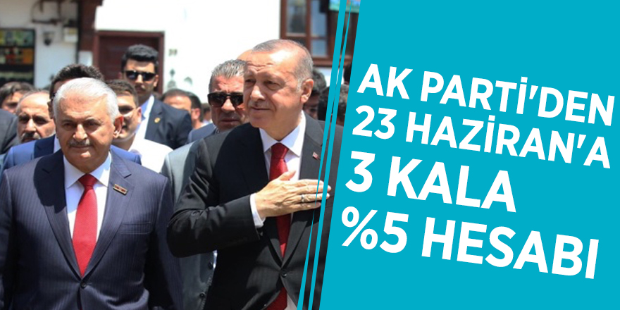 AK Parti'den 23 Haziran'a 3 kala %5 hesabı