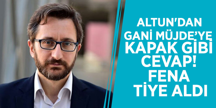 Altun'dan kapak gibi cevap! Fena tiye aldı