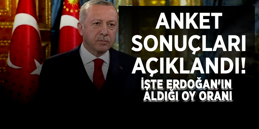 Anket sonuçları açıklandı! İşte Erdoğan'ın aldığı oy oranı