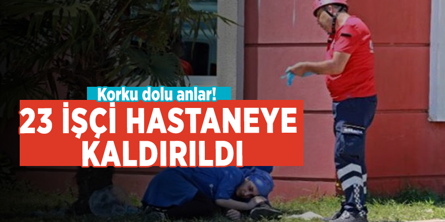 Korku dolu anlar! 23 işçi hastaneye kaldırıldı