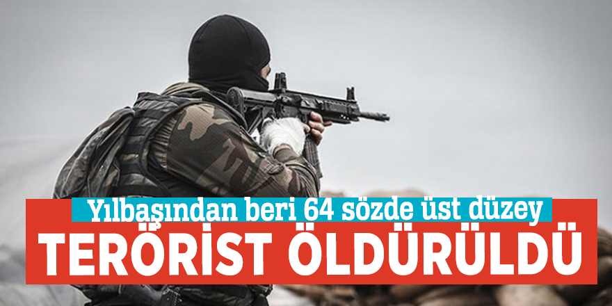 Yılbaşından beri 64 sözde üst düzey terörist öldürüldü