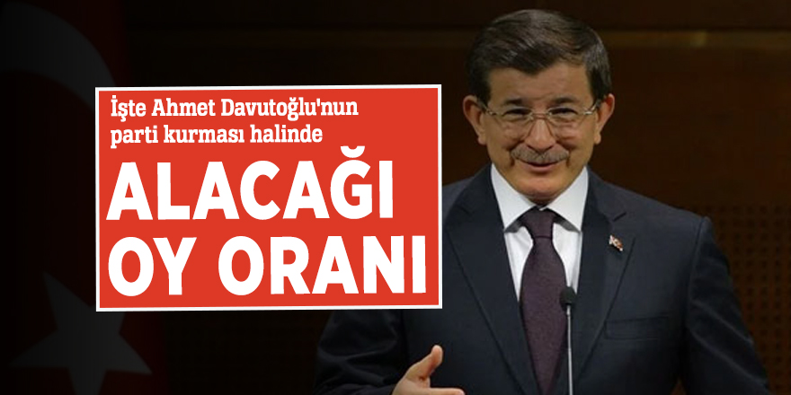 Anket sonuçları açıklandı! İşte Ahmet Davutoğlu'nun parti kurması halinde alacağı oy oranı