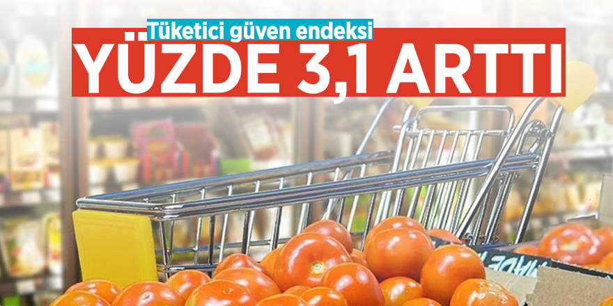 Tüketici güven endeksi yüzde 3,1 arttı