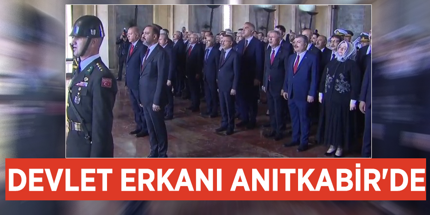 Devlet erkanı Anıtkabir'de