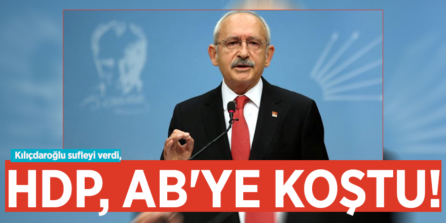 Kılıçdaroğlu sufleyi verdi, HDP, AB'ye koştu!