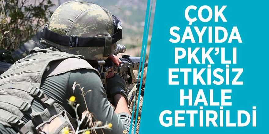 Çok sayıda PKK’lı etkisiz hale getirildi