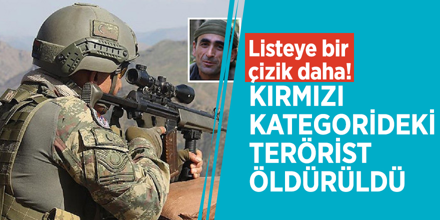 Listeye bir çizik daha! Kırmızı kategorideki terörist öldürüldü