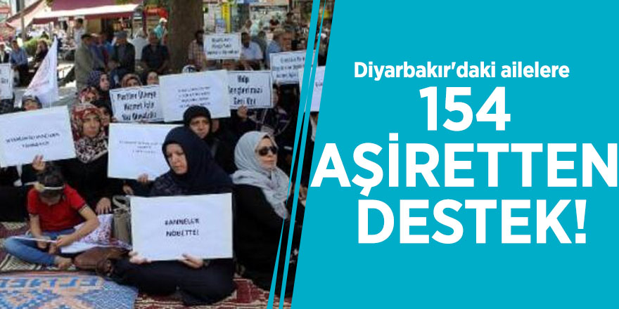 Diyarbakır'daki ailelere 154 aşiretten destek!