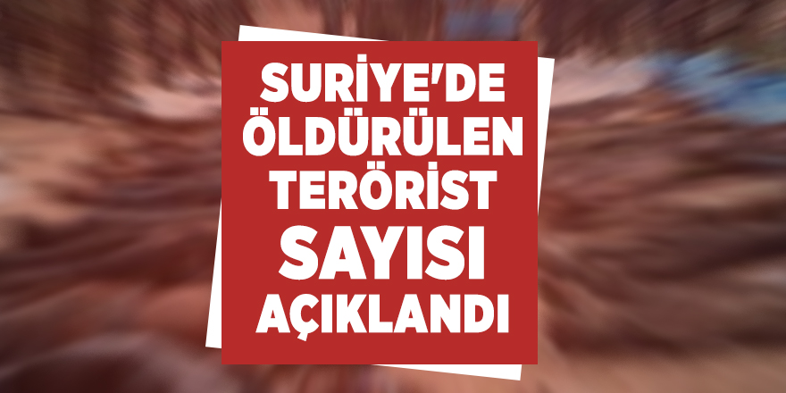 Suriye'de öldürülen terörist sayısı açıklandı