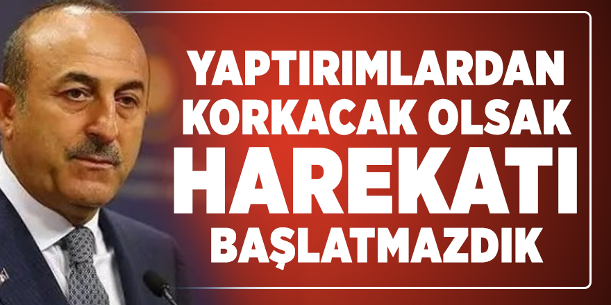 Çavuşoğlu: Yaptırımlardan korkacak olsak harekatı başlatmazdık