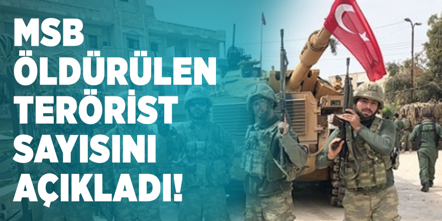 MSB öldürülen terörist sayısını açıkladı!