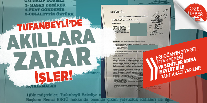 Tufanbeyli’de akıllara zarar işler! Erdoğan’ın ziyareti, İftar Yemeği ve Şehitler adına Mevlüt bile rant aracı yapılmış