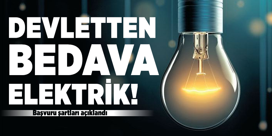 Devlet elektrik faturalarını bedava ödeyecek!