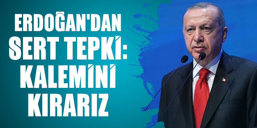 Erdoğan'dan sert tepki: Kalemini kırarız