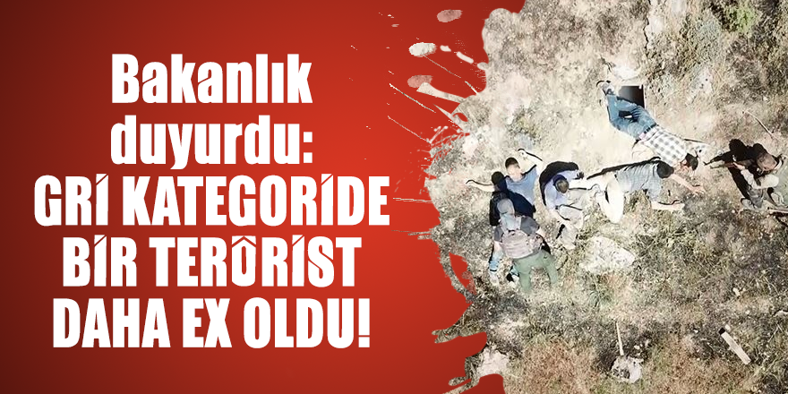 Bakanlık duyurdu: Gri kategoride bir terörist daha ex oldu!