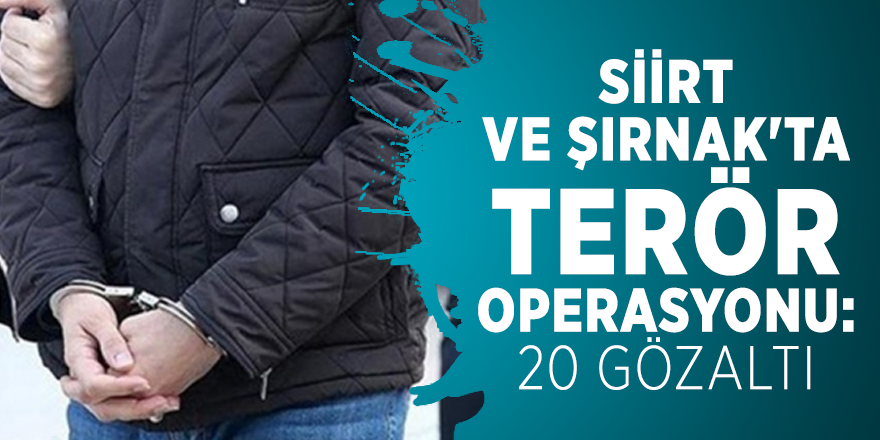Siirt ve Şırnak'ta terör operasyonu: 20 gözaltı