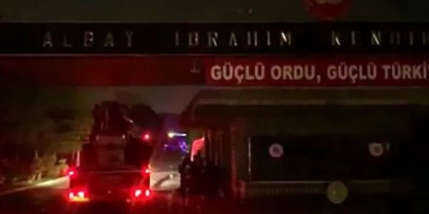 Tuzla'da askeri alanda yangın çıktı