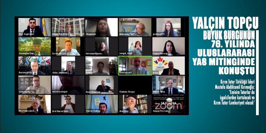 Cumhurbaşkanı Başdanışmanı Yalçın Topçu '18 Mayıs Uluslararası Yas Mitingi'nde konuştu