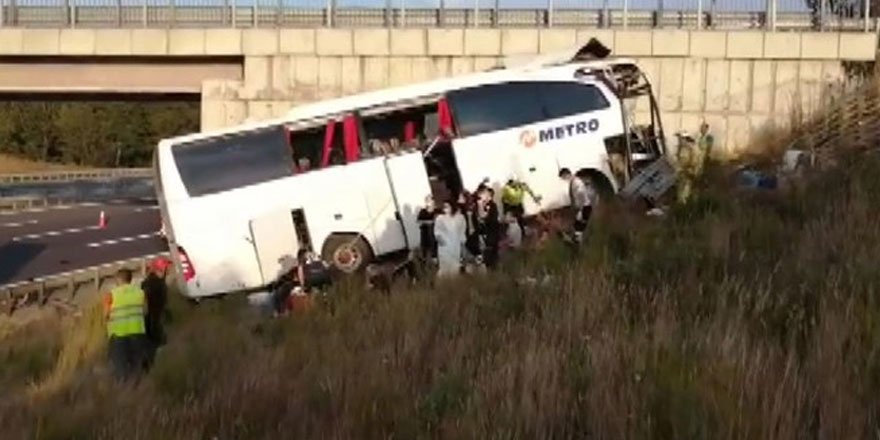 Kuzey Marmara Otoyolu'nda otobüs yoldan çıktı! Ölü ve yaralılar var