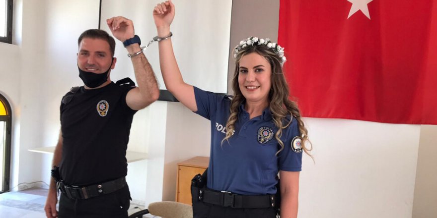 Aydın'da ilginç nikah! Polislere kelepçe takıldı