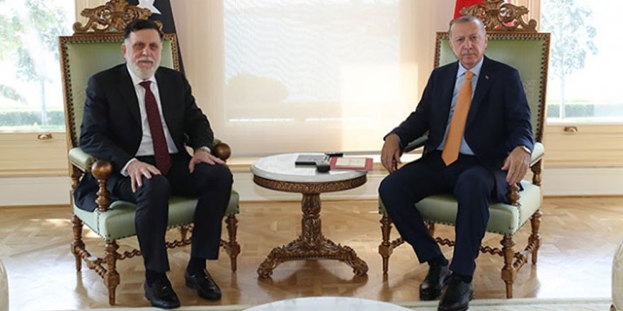 Cumhurbaşkanı Erdoğan Libya Başbakanı Serrac ile bir araya geldi