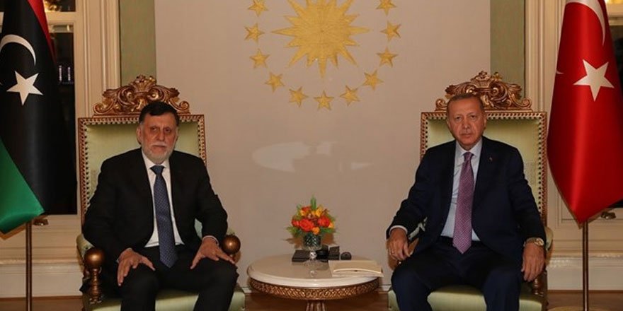 Libya Ulusal Hükümet Başkanı  Serrac, Cumhurbaşkanı Erdoğan'la görüştü