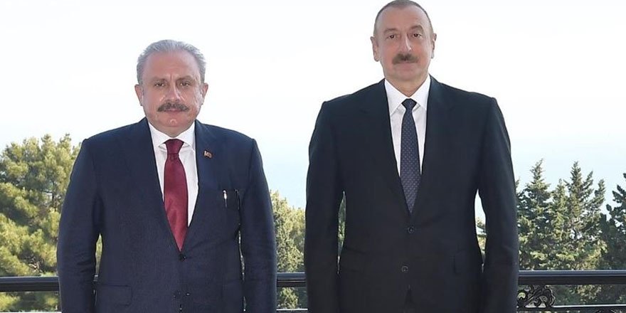 TBMM Başkanı Şentop, Azerbaycan Cumhurbaşkanı Aliyev ile görüştü
