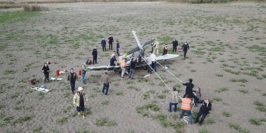 İstanbul'da eğitim uçağı düştü