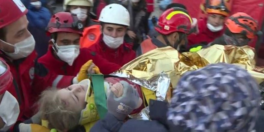 3 yaşındaki Elif 65. saatte sağ olarak kurtarıldı