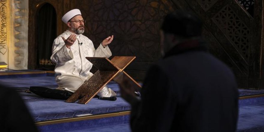 Diyanet İşleri Başkanı Erbaş'tan din görevlilerine online eğitim mesajı