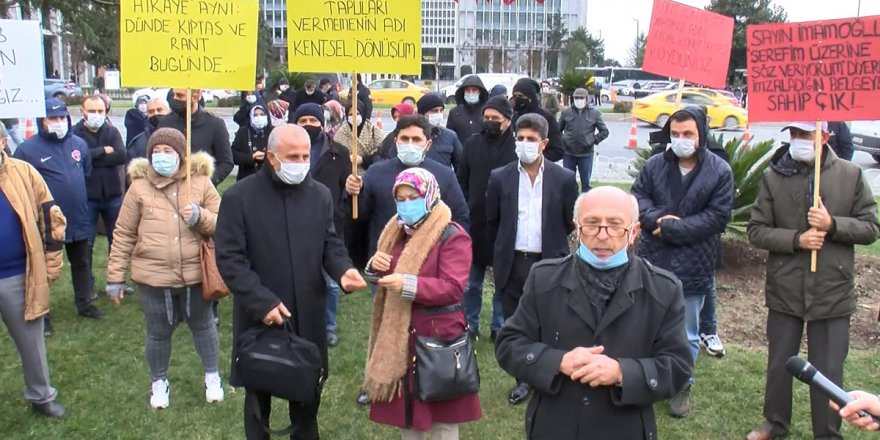 Mahalleli ayağa kalktı! İBB önünde eylem başlattı