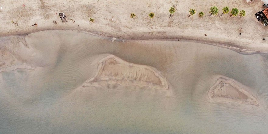 Muğla'da deniz suyu 40 metre çekildi